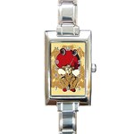 Flan Rectangular Italian Charm Watch Front