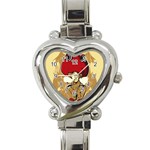 Flan Heart Italian Charm Watch  Front