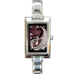 Yinyang Rectangular Italian Charm Watch by DesignsbyReg2