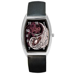 Yinyang Tonneau Leather Watch by DesignsbyReg2