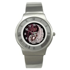 Yinyang Stainless Steel Watch (slim) by DesignsbyReg2