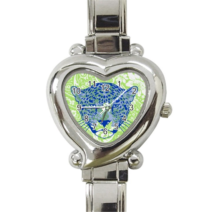 Cheetah Alarm Heart Italian Charm Watch 