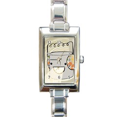 Happy Beam Rectangular Italian Charm Watch by RachelIsaacs