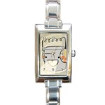 Happy Beam Rectangular Italian Charm Watch Front