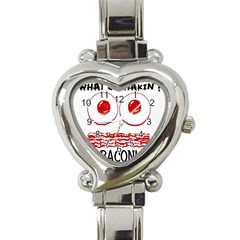 Whats Shakin Bacon? Heart Italian Charm Watch  by Contest1804625