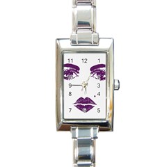 Beauty Time Rectangular Italian Charm Watch by Contest1704350