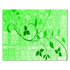 Floral Green Jigsaw Puzzle (rectangle) by uniquedesignsbycassie