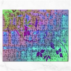 Floral Multicolor Jigsaw Puzzle (rectangle) by uniquedesignsbycassie