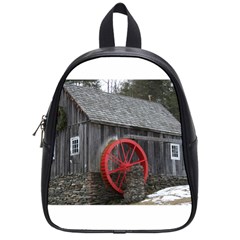 Vermont Christmas Barn School Bag (small) by plainandsimple