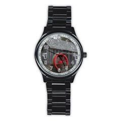 Vermont Christmas Barn Sport Metal Watch (black) by plainandsimple