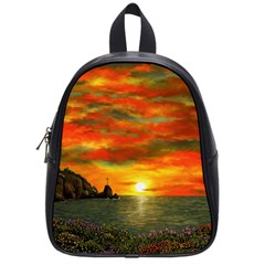 Alyssa s Sunset By Ave Hurley Artrevu - School Bag (small) by ArtRave2