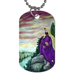 Jesus Overlooking Jerusalem - Ave Hurley - Artrave - Dog Tag (one Sided) by ArtRave2