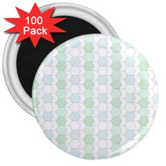 Allover Graphic Soft Aqua 3  Button Magnet (100 Pack) by ImpressiveMoments