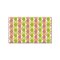 Allover Graphic Red Green Sticker (rectangle) by ImpressiveMoments