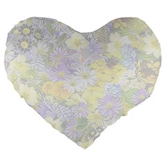 Spring Flowers Soft 19  Premium Heart Shape Cushion by ImpressiveMoments