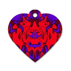 Abstract Dog Tag Heart (two Sided) by Siebenhuehner