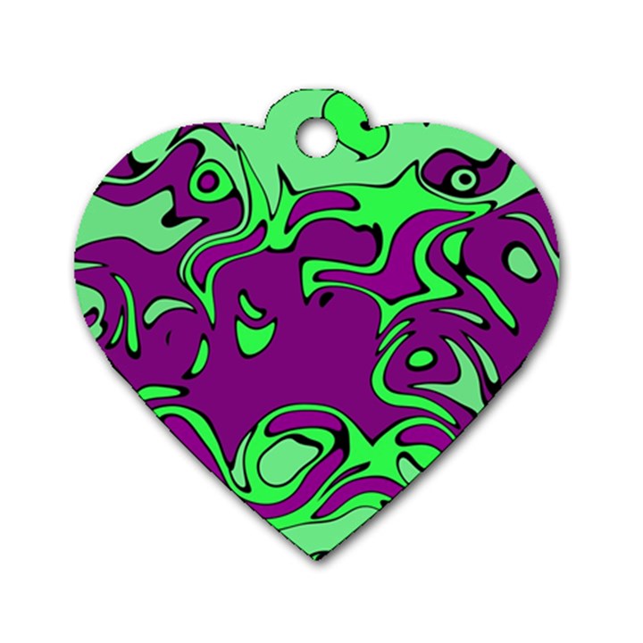 Abstract Dog Tag Heart (One Sided) 