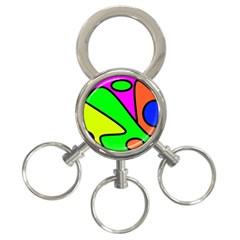 Abstract 3-ring Key Chain by Siebenhuehner