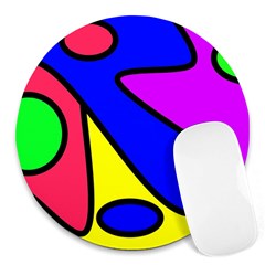 Abstract 8  Mouse Pad (round) by Siebenhuehner