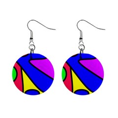 Abstract Mini Button Earrings by Siebenhuehner