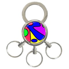 Abstract 3-ring Key Chain by Siebenhuehner