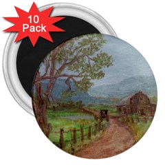  amish Buggy Going Home  By Ave Hurley Of Artrevu   3  Magnet (10 Pack) by ArtRave2