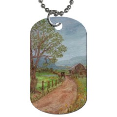  amish Buggy Going Home  By Ave Hurley Of Artrevu   Dog Tag (one Side) by ArtRave2