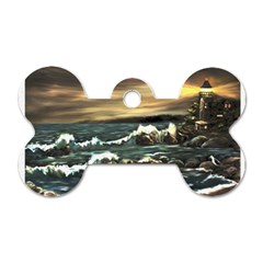  bridget s Lighthouse   By Ave Hurley Of Artrevu   Dog Tag Bone (two Sides) by ArtRave2