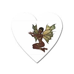 Faerie Nymph Fairy With Outreaching Hands Magnet (heart) by goldenjackal