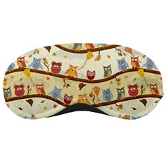 Autumn Owls Sleeping Mask by Ancello