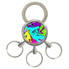 Abstract 3-ring Key Chain by Siebenhuehner