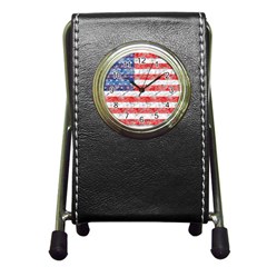 Flag Stationery Holder Clock by uniquedesignsbycassie