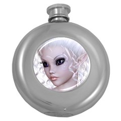 Fairy Elfin Elf Nymph Faerie Hip Flask (round) by goldenjackal