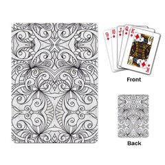 Drawing Floral Doodle 1 Playing Cards Single Design by MedusArt