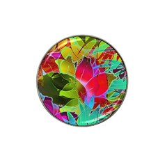 Floral Abstract 1 Golf Ball Marker (for Hat Clip) by MedusArt