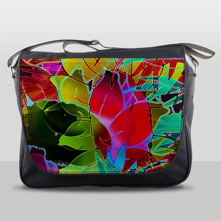 Floral Abstract 1 Messenger Bag