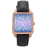 Glitter2 Rose Gold Leather Watch  Front