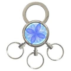 Abstract Lotus Flower 1 3-ring Key Chain by MedusArt