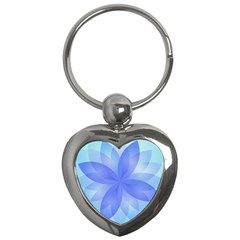 Abstract Lotus Flower 1 Key Chain (heart) by MedusArt