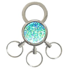 Mosaic Sparkley 1 3-ring Key Chain by MedusArt