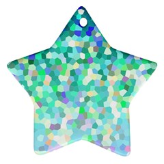 Mosaic Sparkley 1 Star Ornament (two Sides) by MedusArt