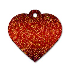 Glitter 3 Dog Tag Heart (one Sided)  by MedusArt