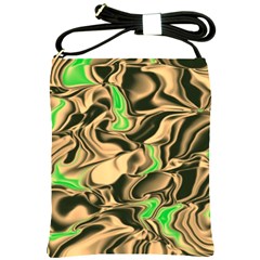 Retro Swirl Shoulder Sling Bag by Colorfulart23