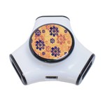 Funky Floral Art 3 Port USB Hub Front