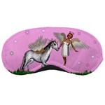 Unicorn And Fairy In A Grass Field And Sparkles Sleeping Mask Front