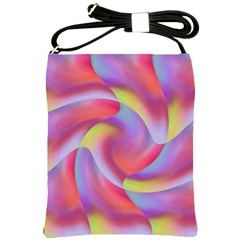 Colored Swirls Shoulder Sling Bag by Colorfulart23