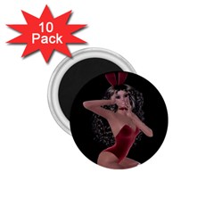 Miss Bunny In Red Lingerie 1 75  Button Magnet (10 Pack) by goldenjackal