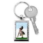 Fairy Sitting On A Mushroom Key Chain (Rectangle) Front