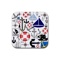 Nautical Collage Drink Coaster (square) by StuffOrSomething