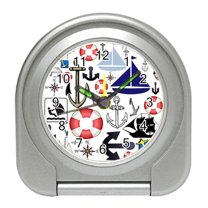 Nautical Collage Desk Alarm Clock